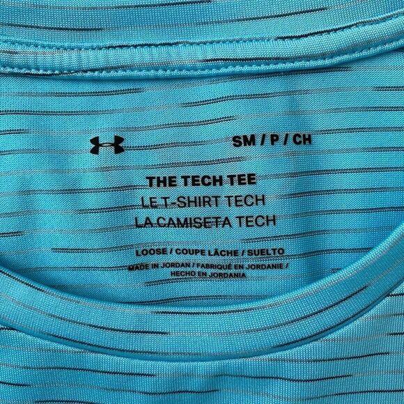 Under Armour The Tech Tee men S loose fit short sleeve Crewneck stripe t-shirt - Picture 6 of 9